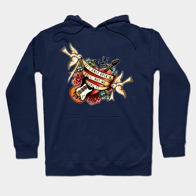 Rock Tattoo Hoodie by kellabell9